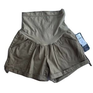 Tan Oh Baby Motherhood Maternity Shorts Sz Med